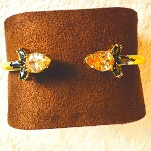 Spartina Gold Bangle with Crystal Accents